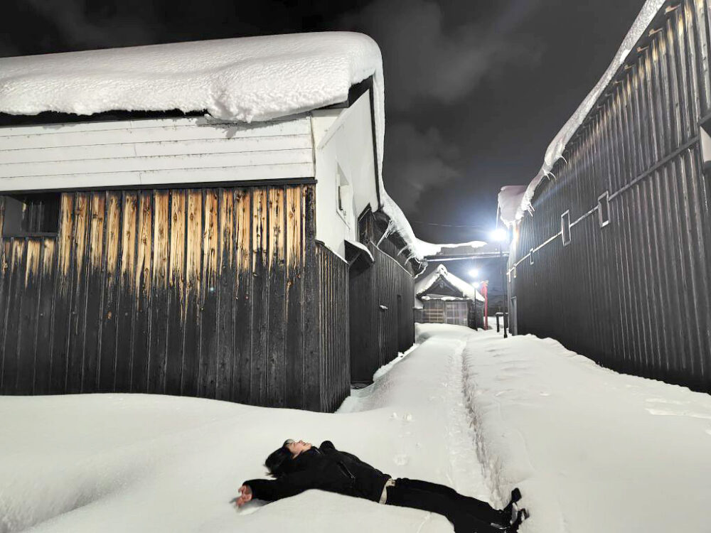 摂田屋のふかふかの雪